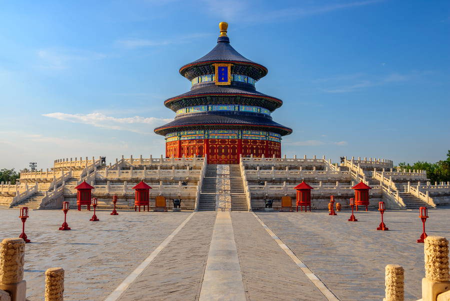 Imagen de un templo de Beijing, China